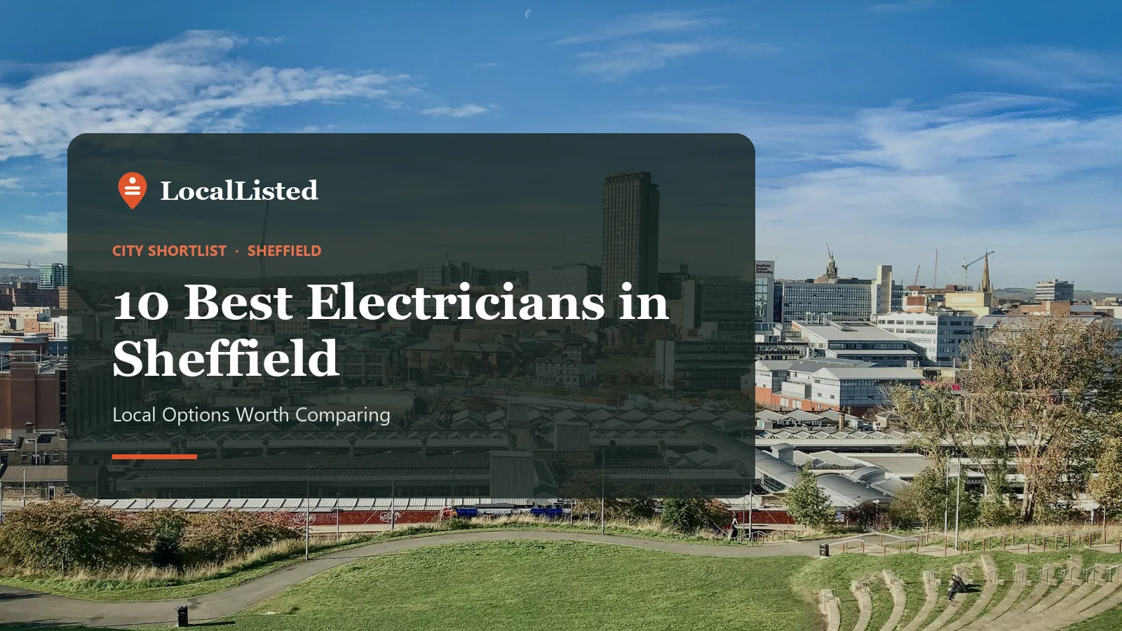 Electricians in Sheffield. Photo: a view over Sheffield from a hillside.