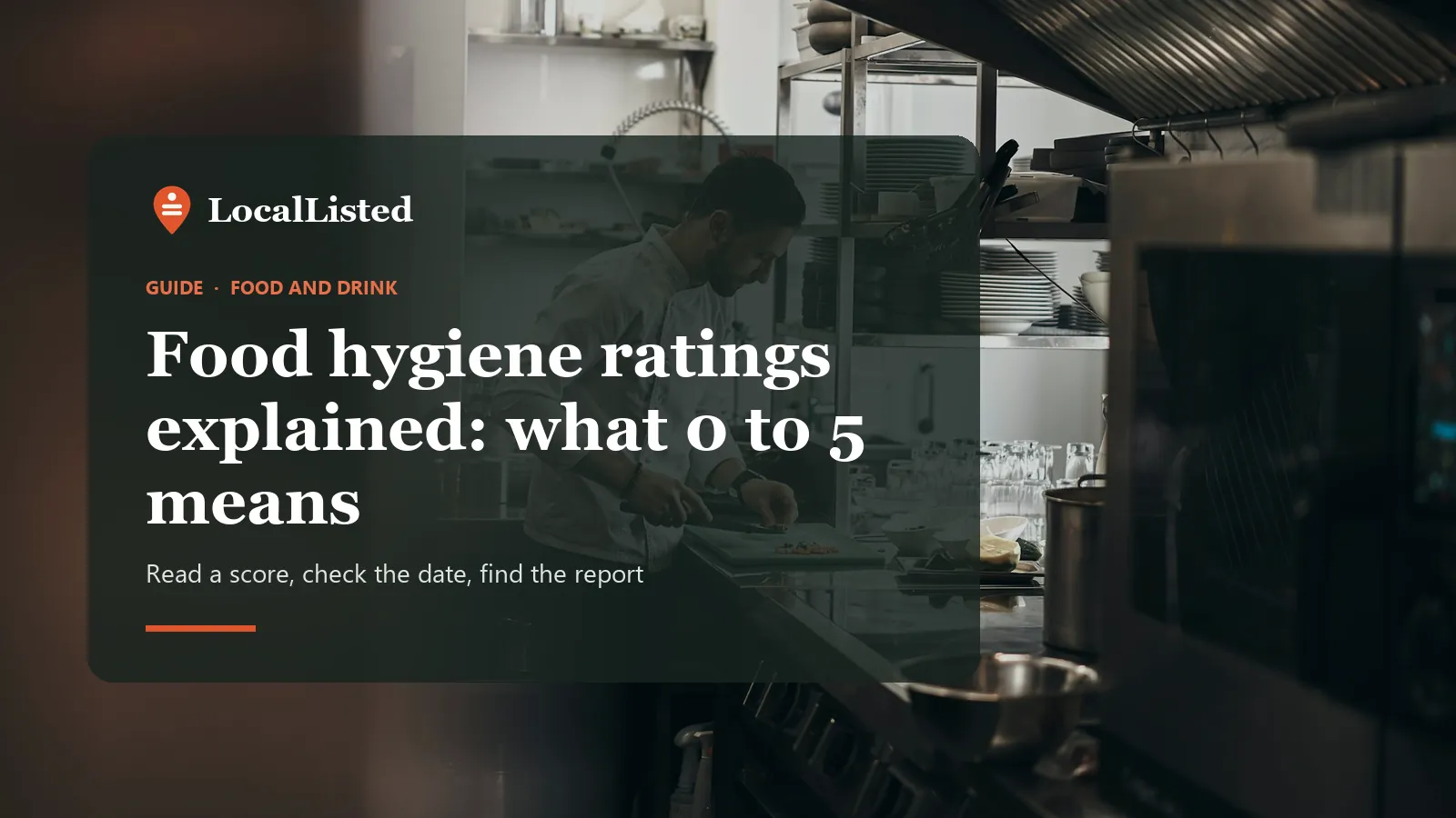 Food hygiene ratings explained: what 0 to 5 means. Photo: a chef chopping vegetables in a restaurant kitchen.