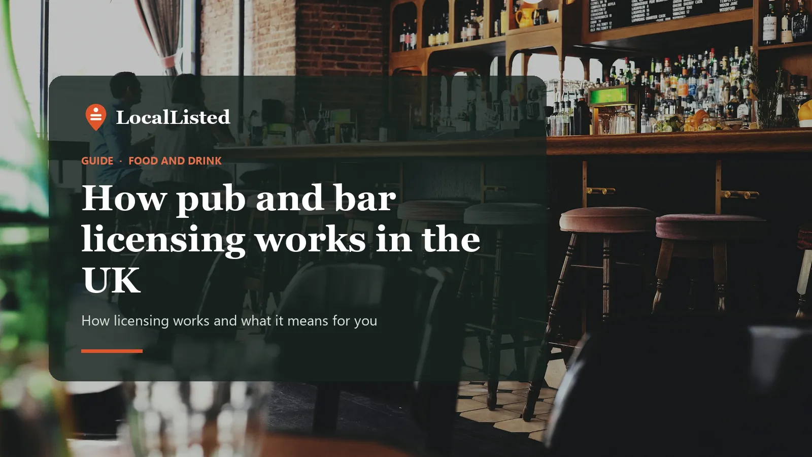 How pub and bar licensing works in the UK. Photo: people sitting at a pub bar.